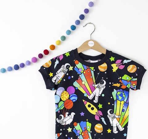 1-2 years Party planets spaceman t-shirt